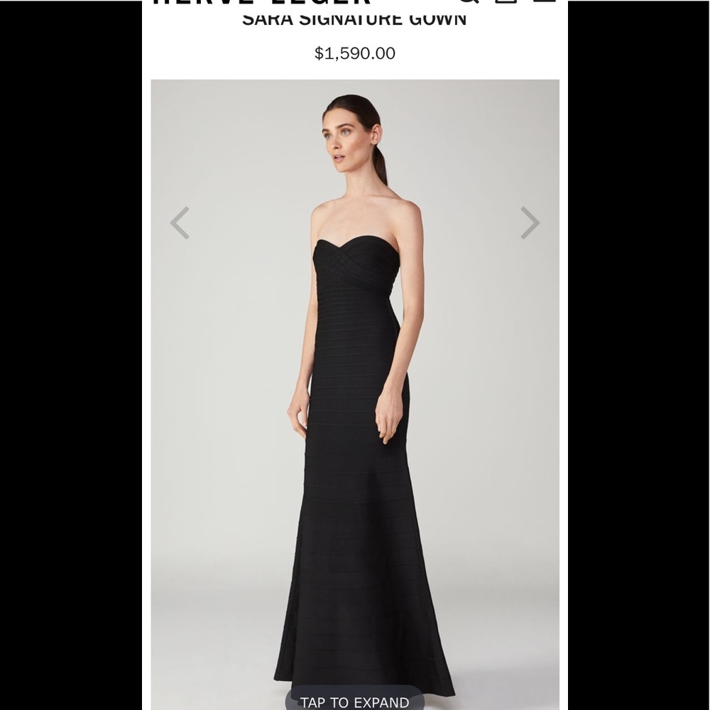 ❌SOLD❌ New Herve Leger Long Black Dress Small